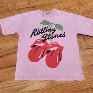 Zara Kids Pink Rolling Stones T-Shirt
